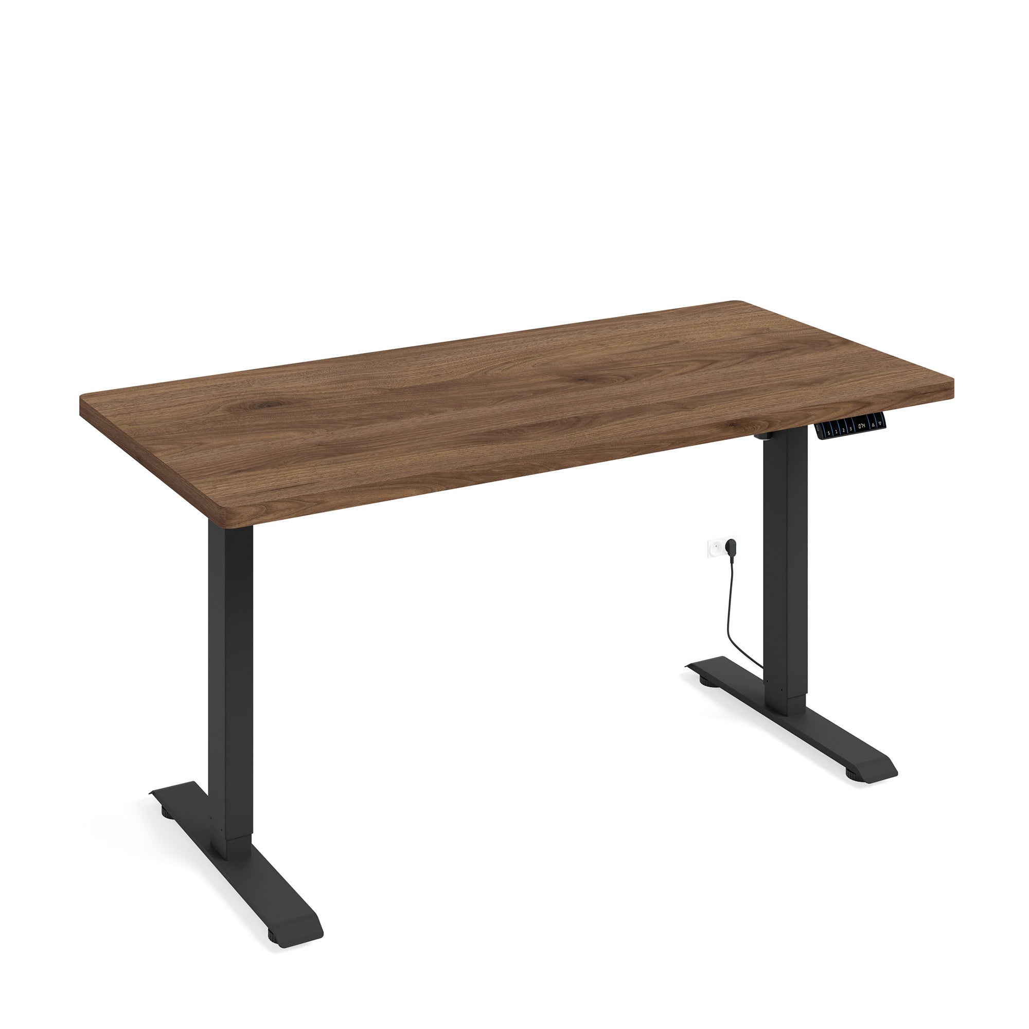 Sähköpöytä Walnut musta 140cm