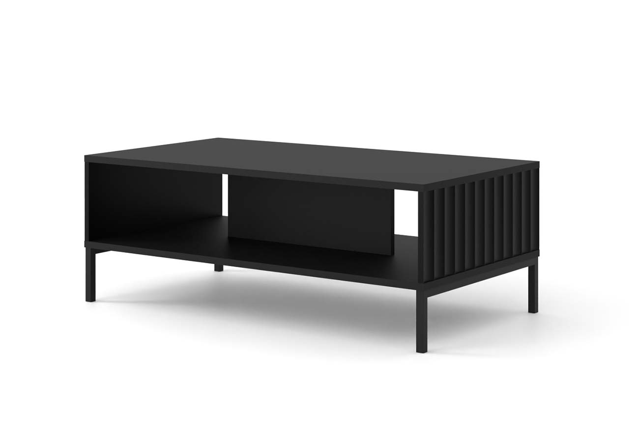 Sohvapöytä Wave 90cm matta musta mustat jalat