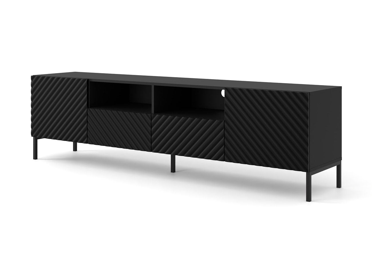 Surf tv-taso 200 cm musta kuviolliset ovet