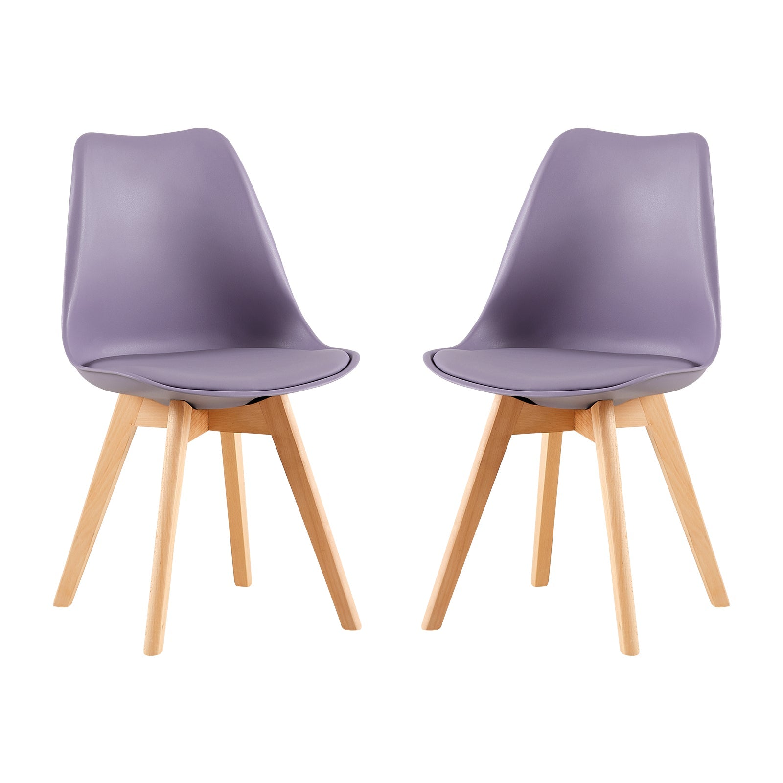 Violetit tuolit ruokapöydän
