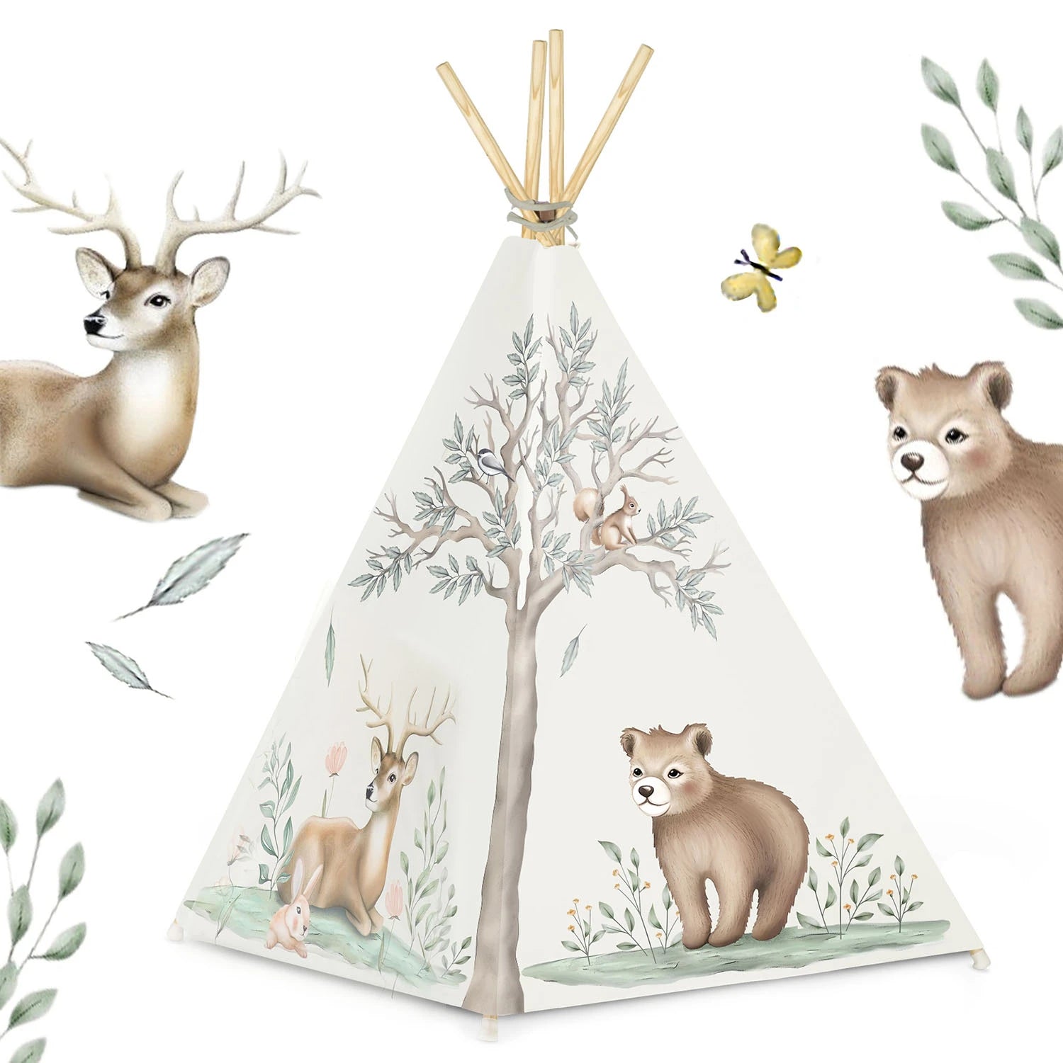 Tiipii teltta metsä kangas teltta