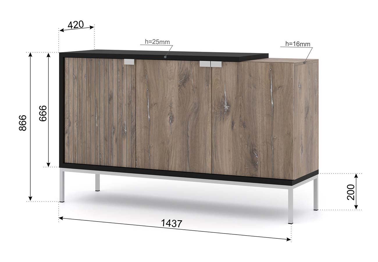 Toledo senkki Flagstaff tammi 143cm mitat
