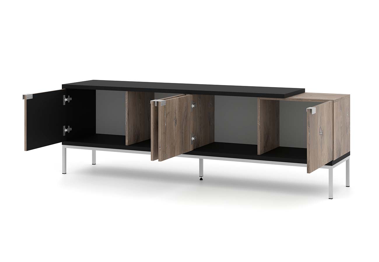Toledo tv-taso Flagstaff tammi 190cm kaapit