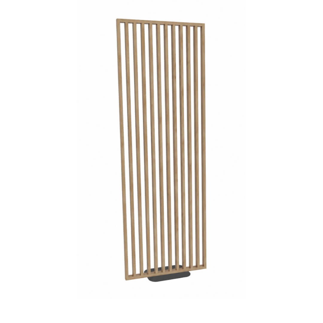 Tumma tammi rimaseinä jalustalla 30x60 mm valkoisella taustalla