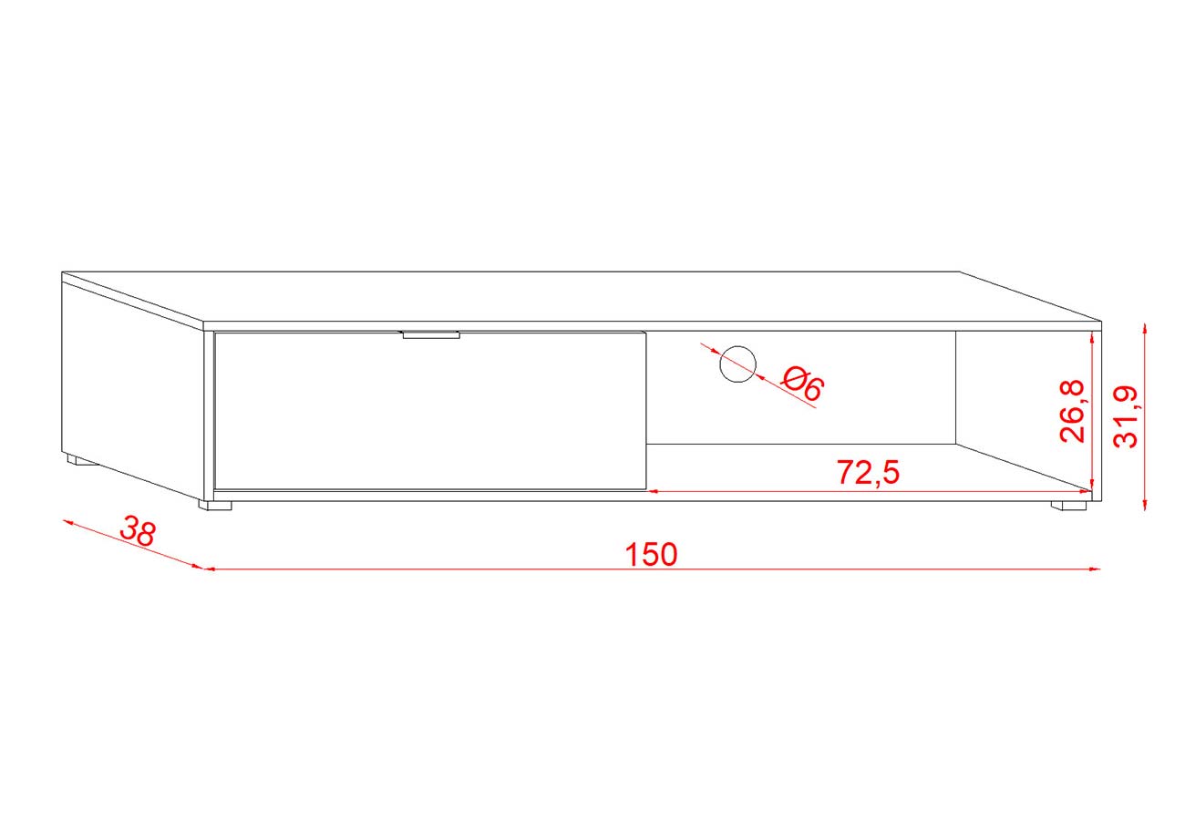Tv-taso Comfy mitat