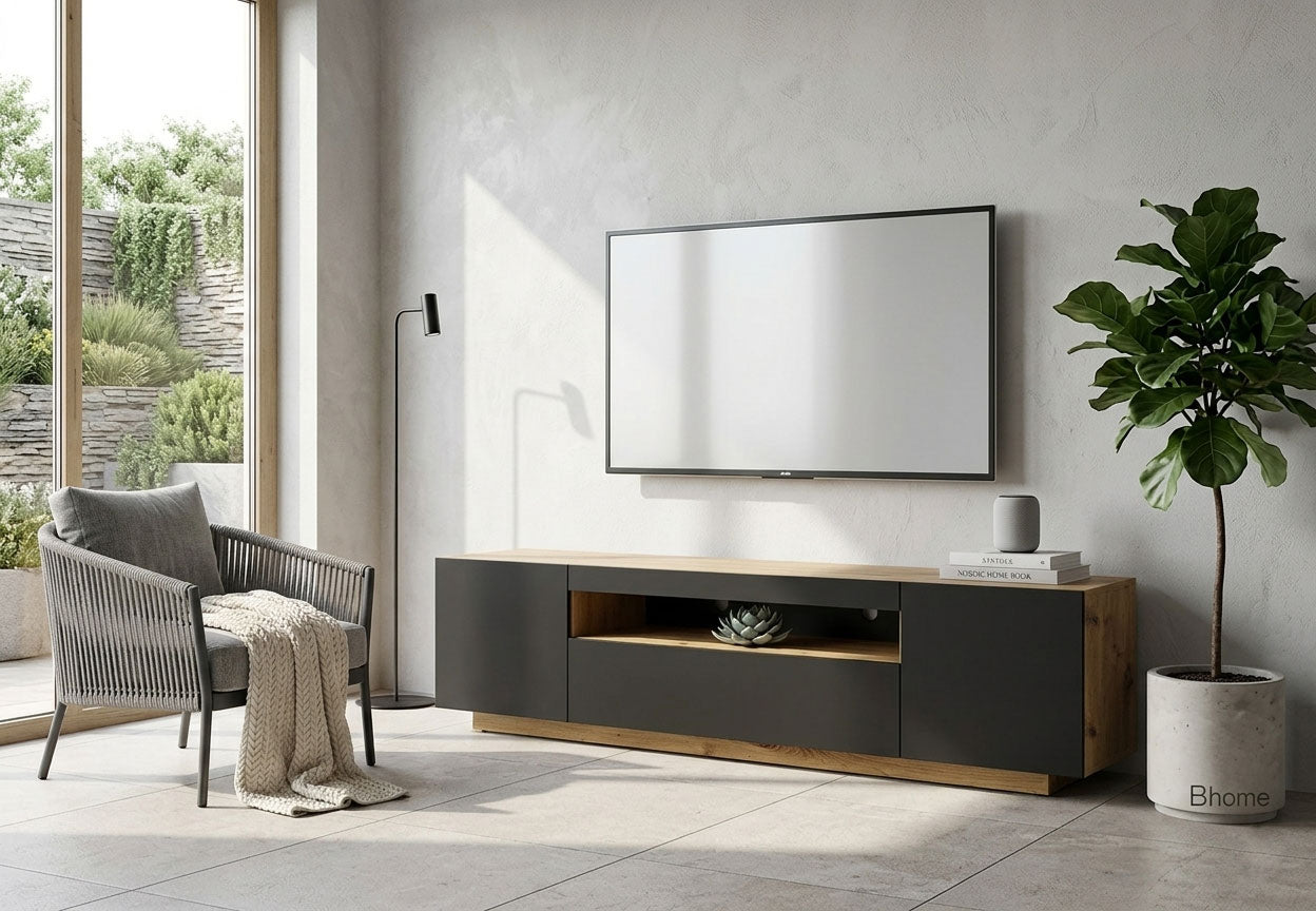 Tv-taso Prime 200 cm tammi musta