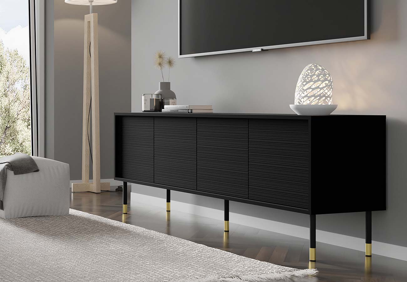 Tv-taso Sherwood matta musta 180cm