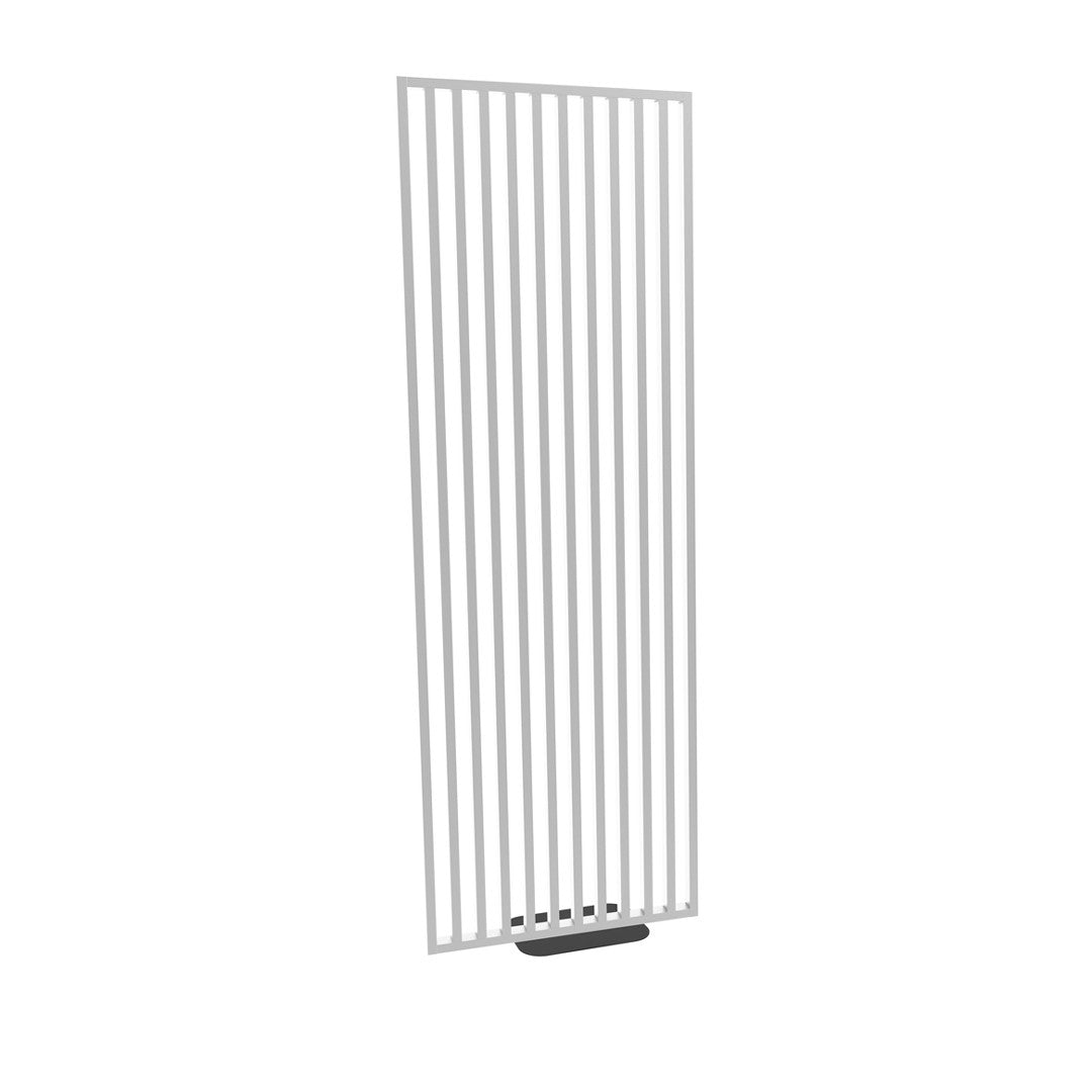 Valkoinen rimaseinä jalustalla 30x60 mm