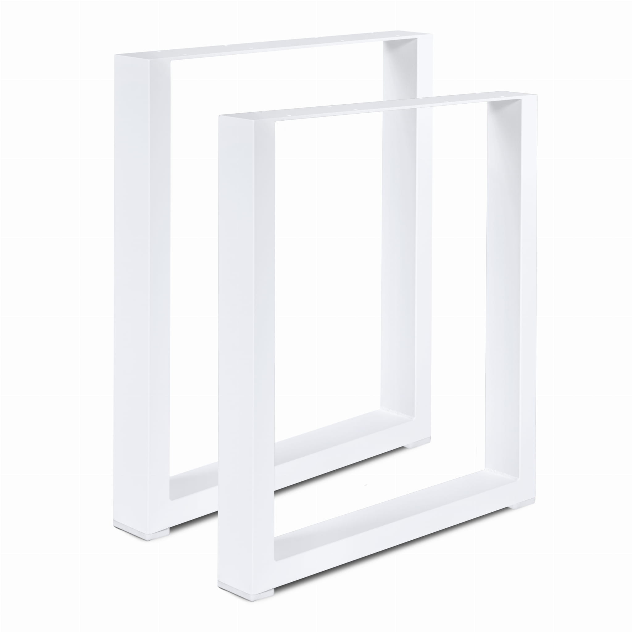 Valkoiset pöydänjalat metallia 100x40mm