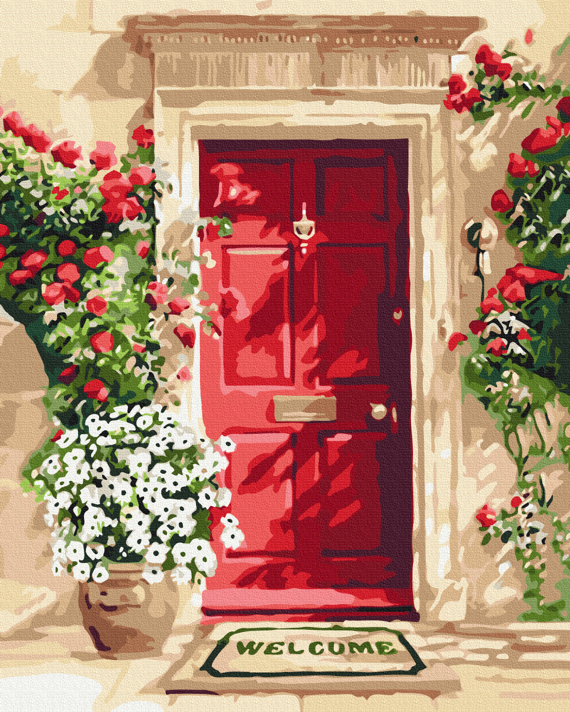 Maalaa numeroin Paint by numbers Flower door