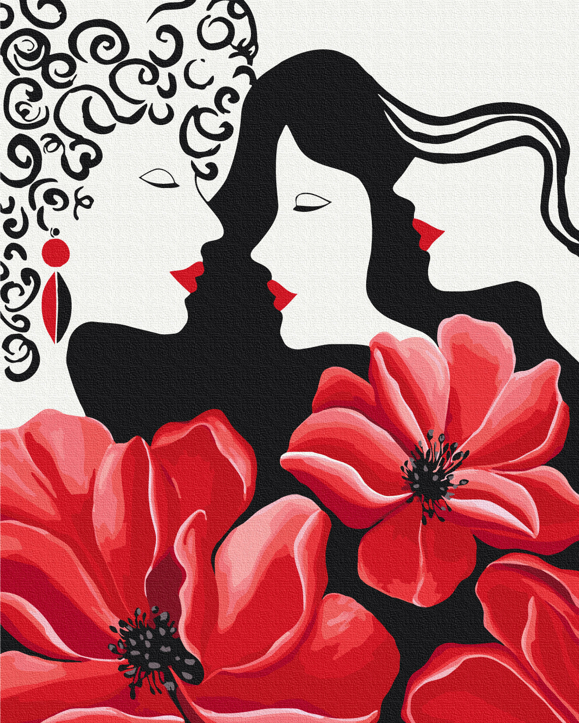 Maalaa numeroin Paint by numbers Three graces © LUNATART