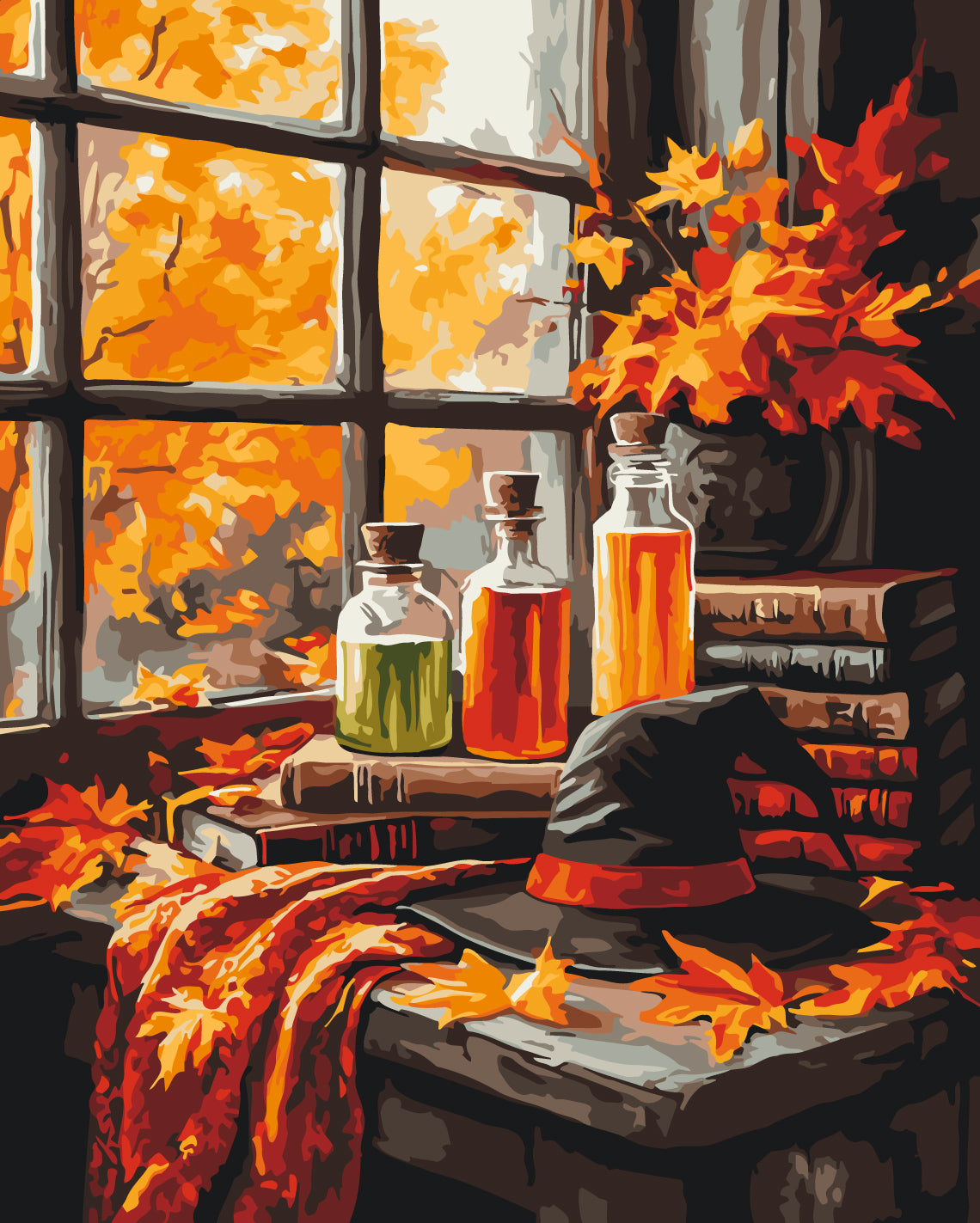 Maalaa numeroin Paint by numbers Halloween mood