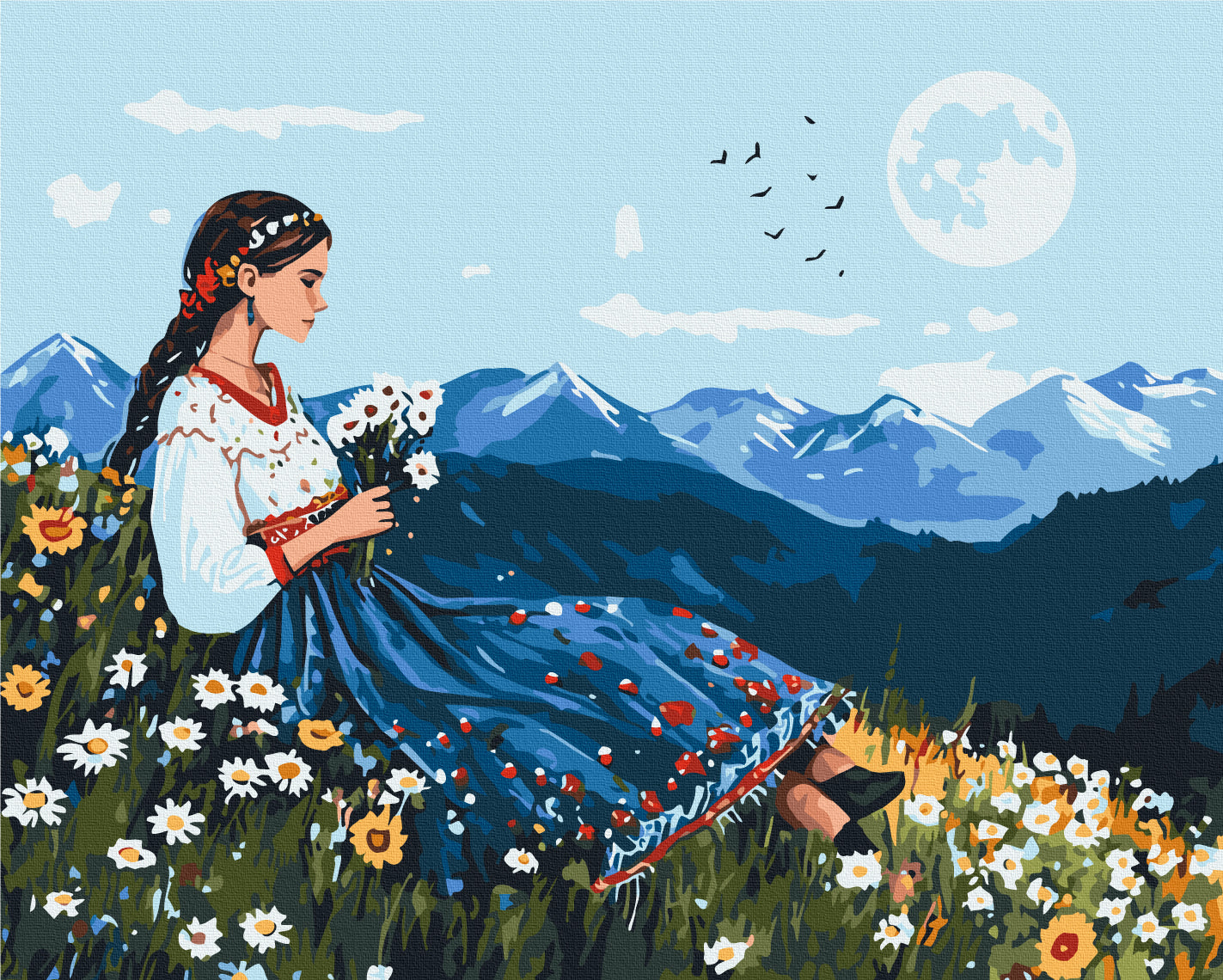 Maalaa numeroin Paint by numbers Blooming Hill