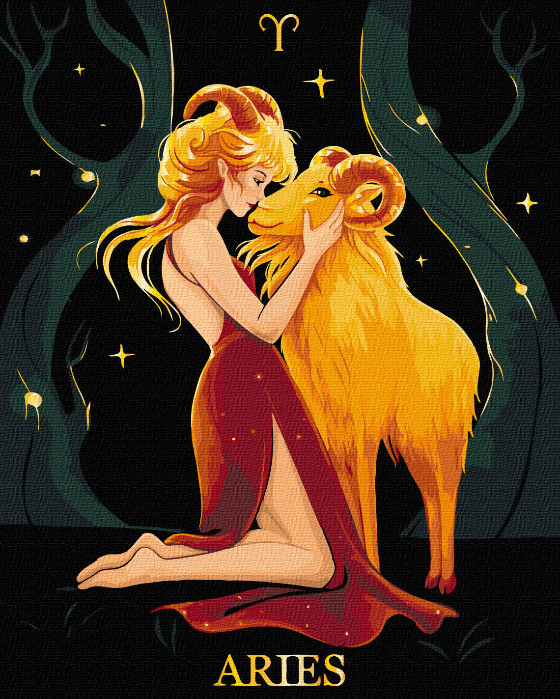 Maalaa numeroin Paint by numbers Aries © Solomiya Kovalchuk