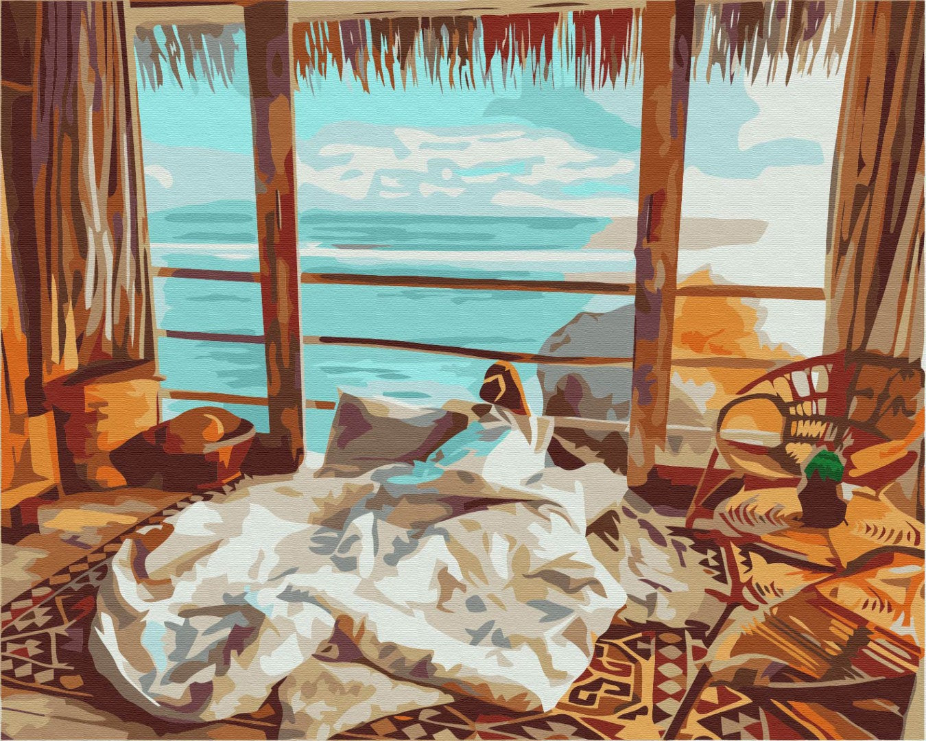 Maalaa numeroin Paint by numbers Maldivian comfort