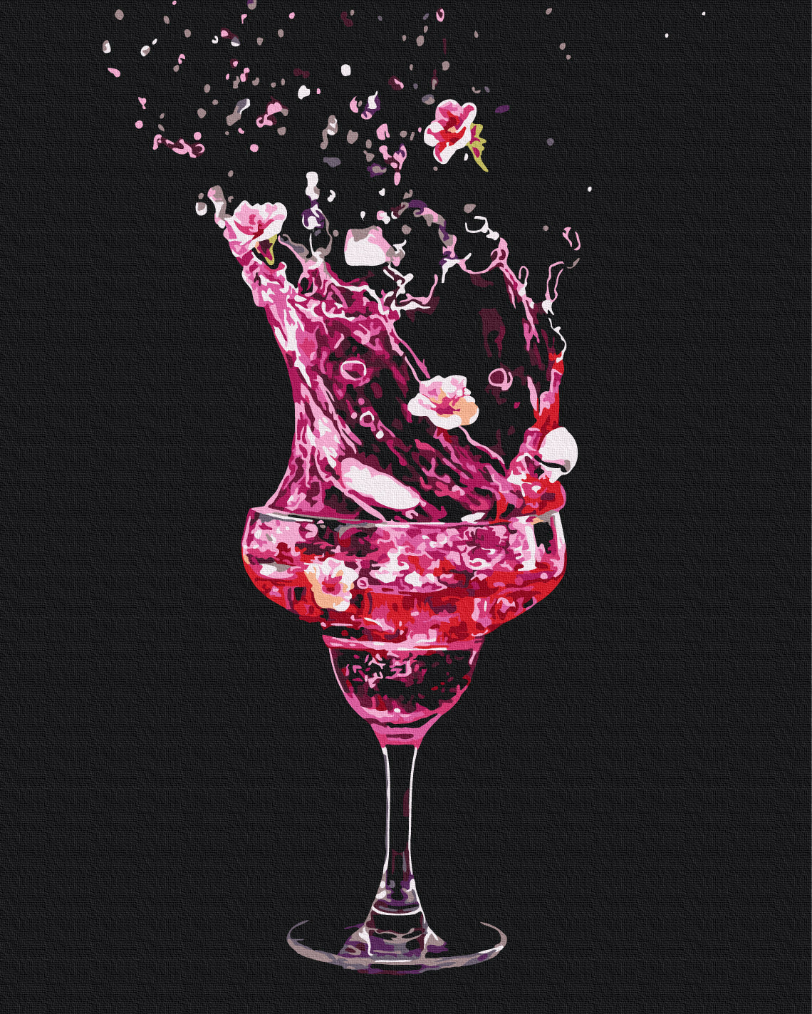 Maalaa numeroin Paint by numbers Spring cocktail © Halyna Vitiuk