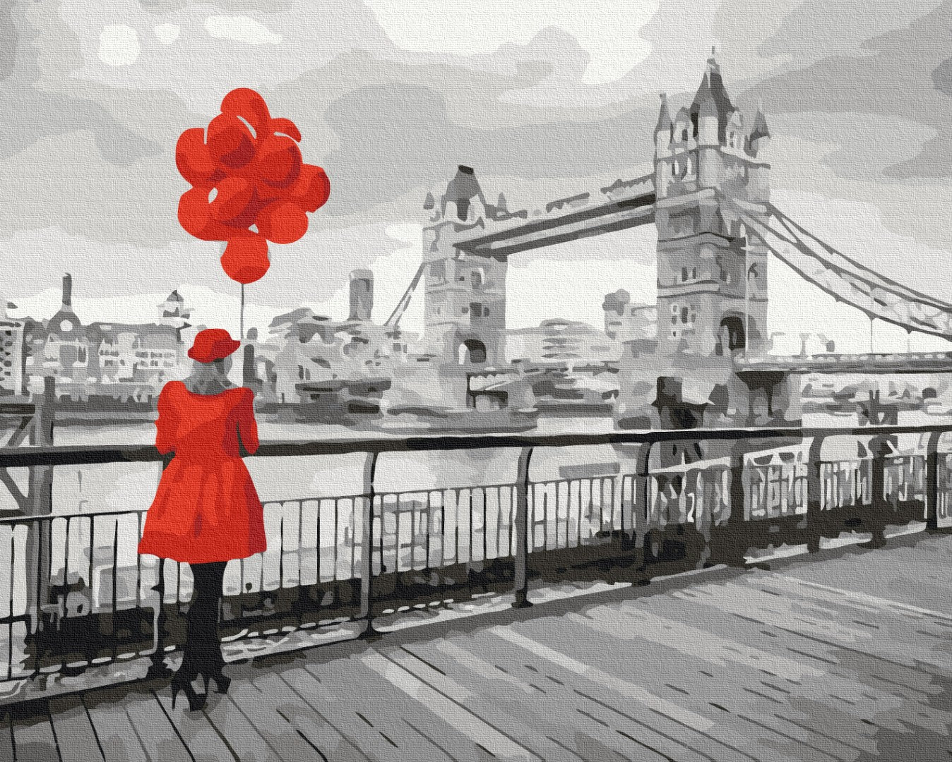 Maalaa numeroin Paint by numbers London lady