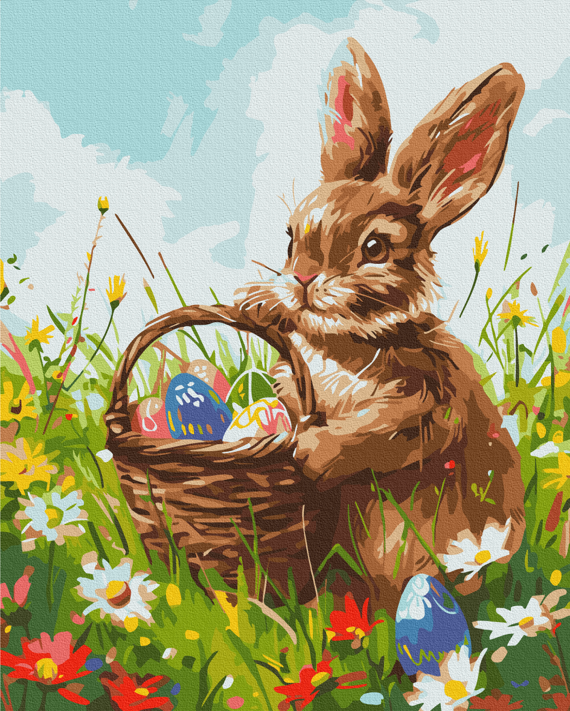 Maalaa numeroin Paint by numbers Easter messenger