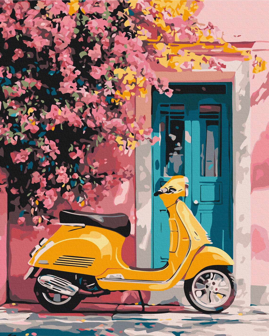 Maalaa numeroin Paint by numbers A walk in retro style