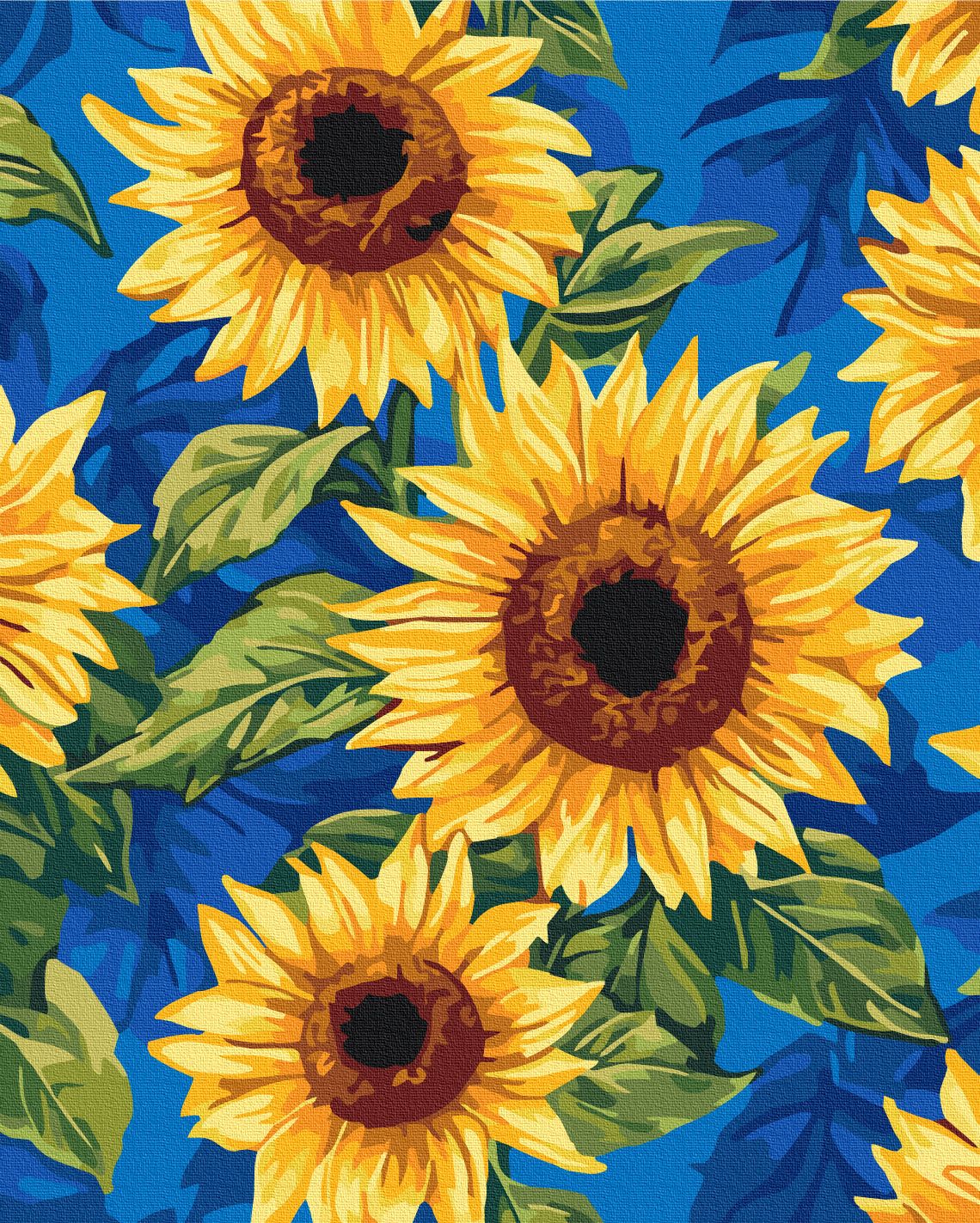 Maalaa numeroin Paint by numbers Blooming sunflowers