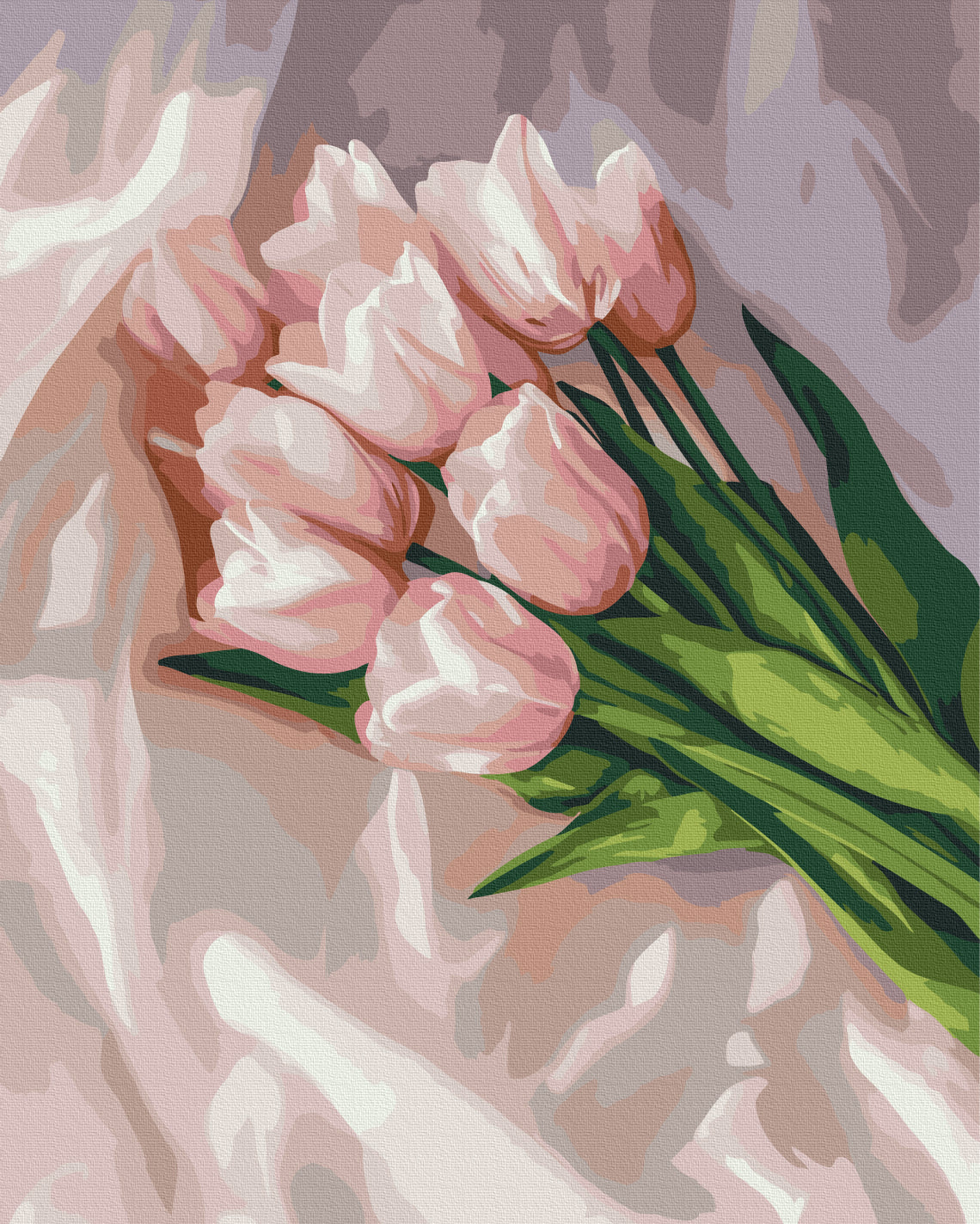 Maalaa numeroin Paint by numbers The tenderness of tulips