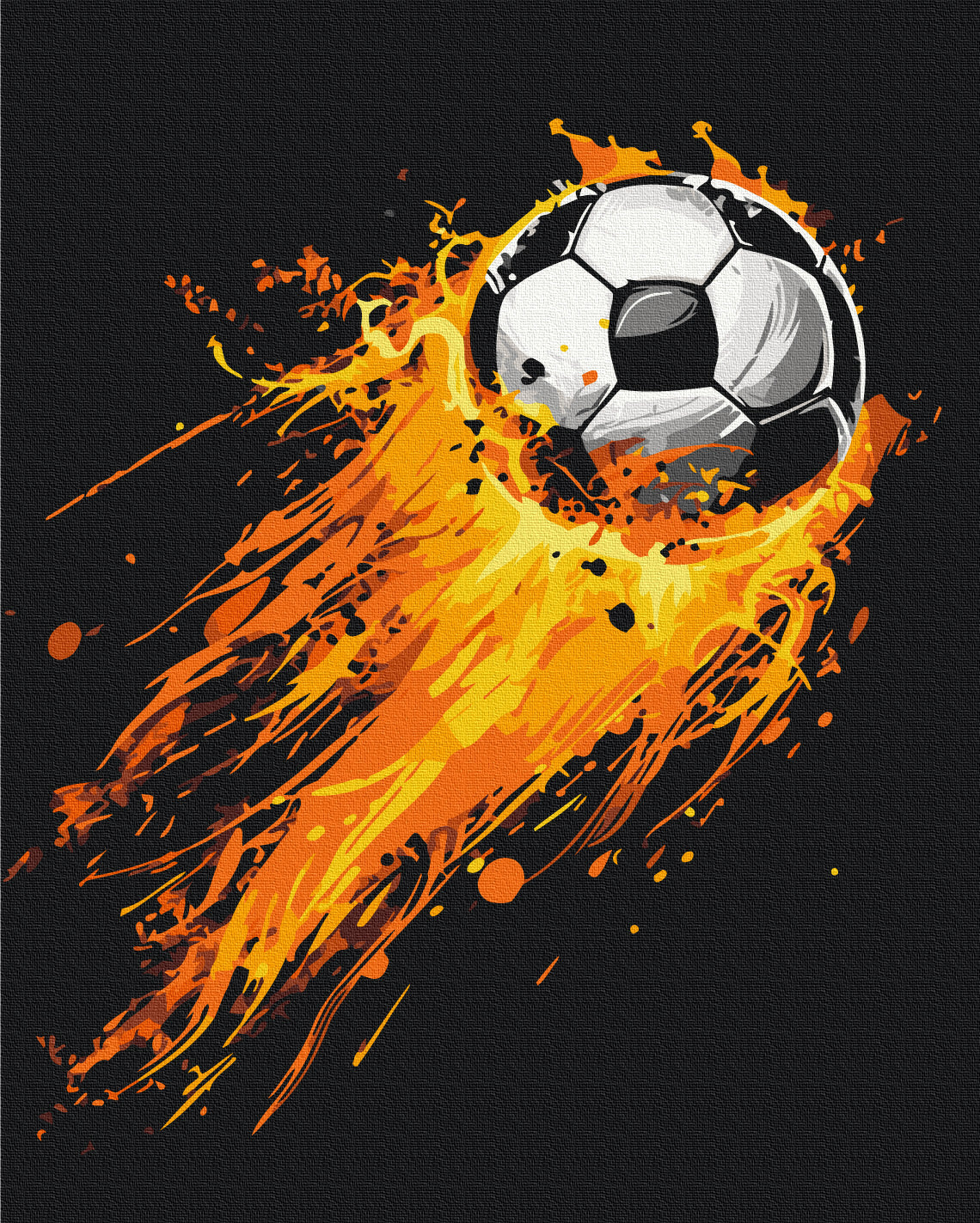 Maalaa numeroin Paint by numbers A fiery goal