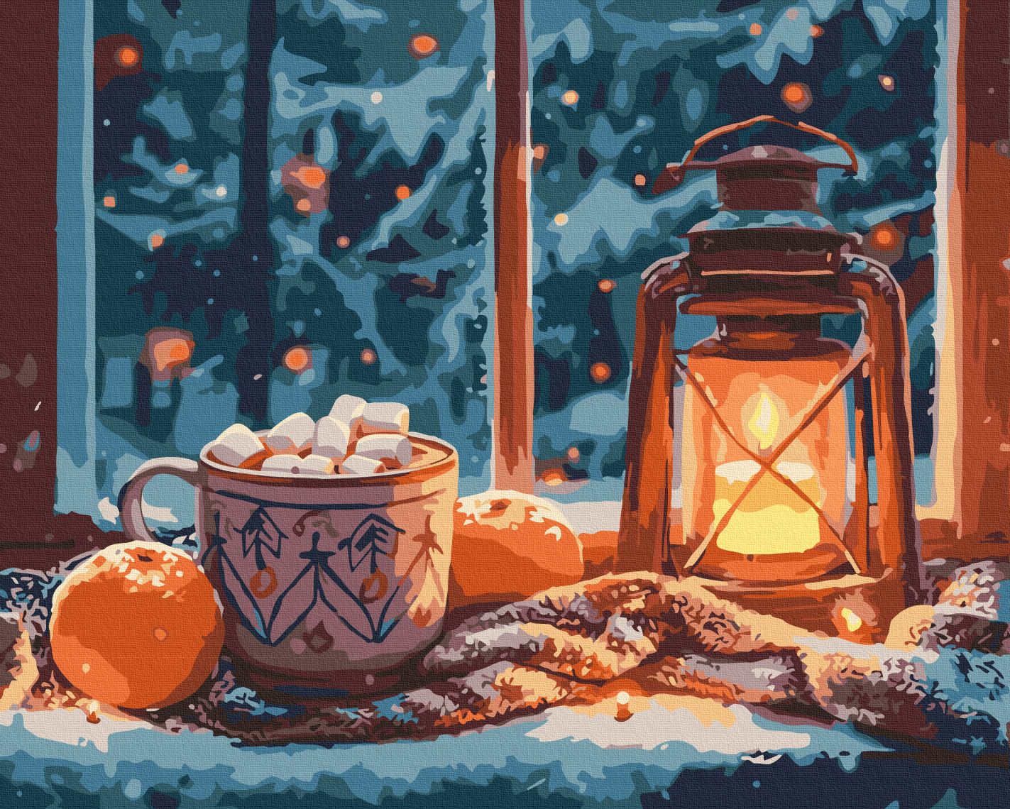 Maalaa numeroin Paint by numbers A cozy evening