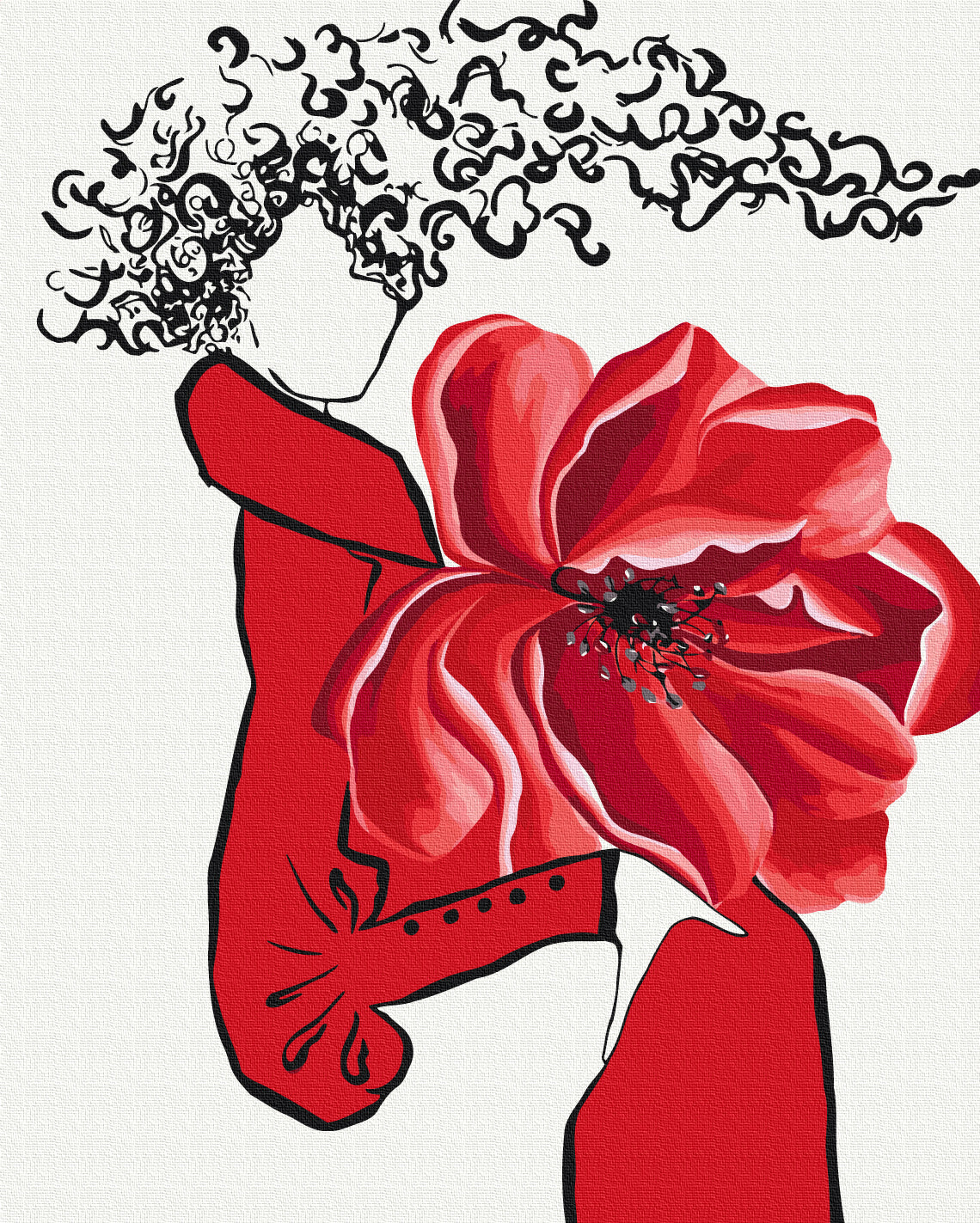 Maalaa numeroin Paint by numbers Red fantasy © LUNATART
