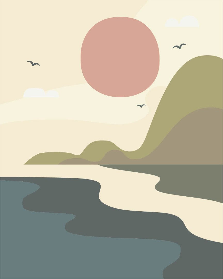Maalaa numeroin Paint by numbers The sun of Japan begins