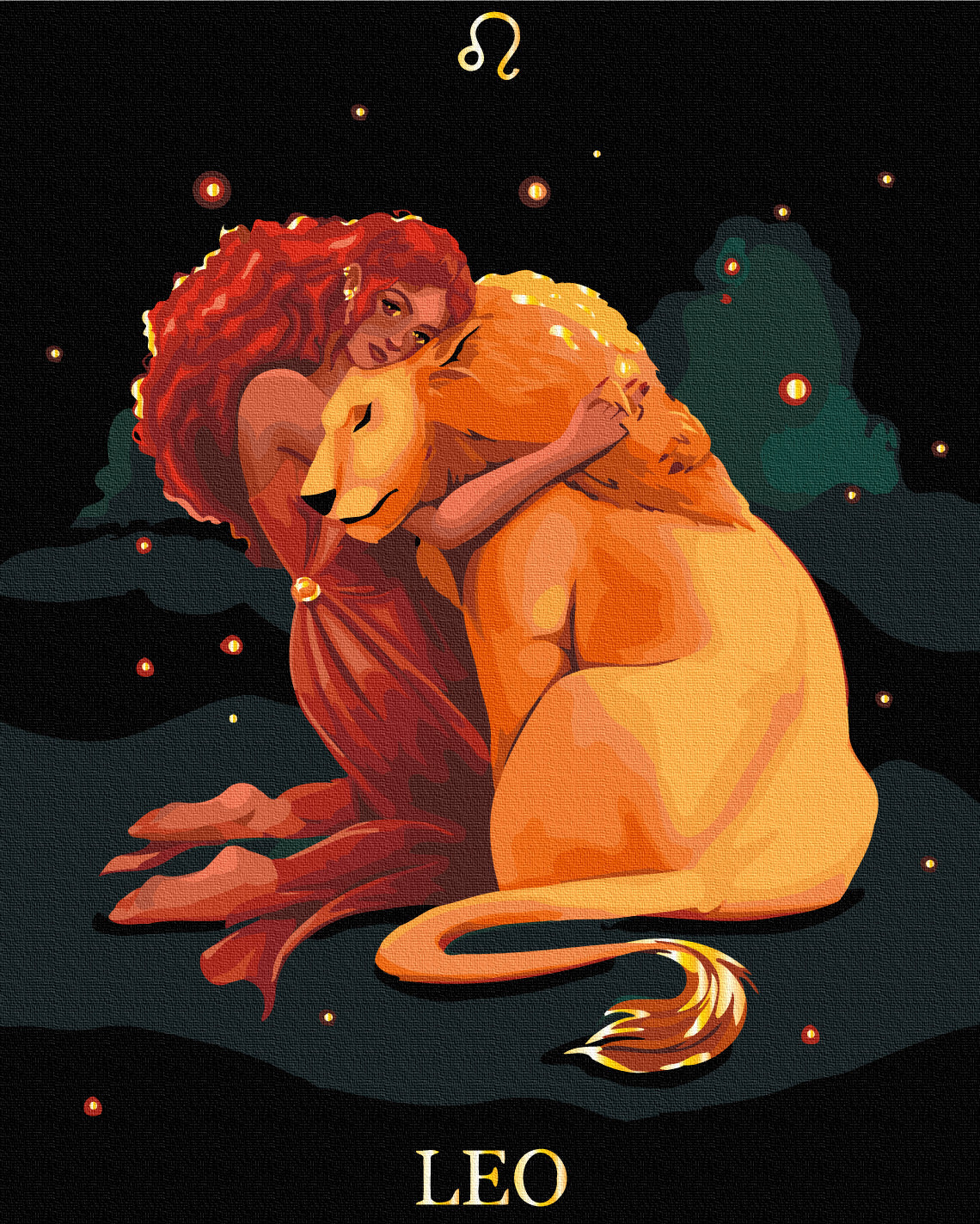 Maalaa numeroin Paint by numbers Lion © Solomiya Kovalchuk