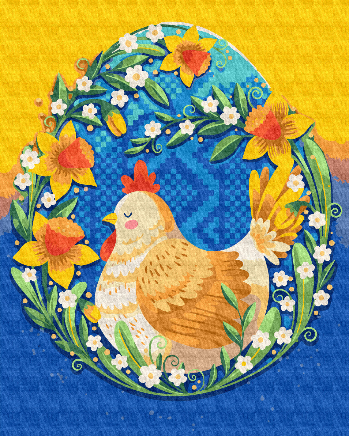 Maalaa numeroin Paint by numbers Easter Happiness © Polina Skurykhina