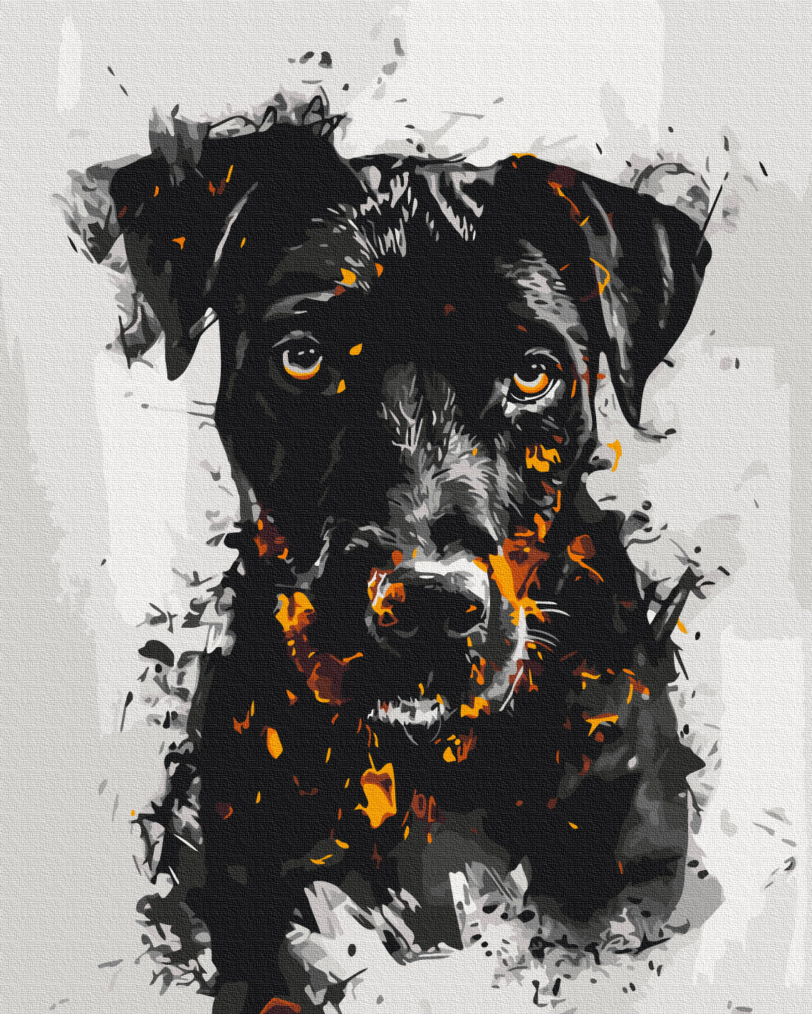Maalaa numeroin Paint by numbers Fire dog