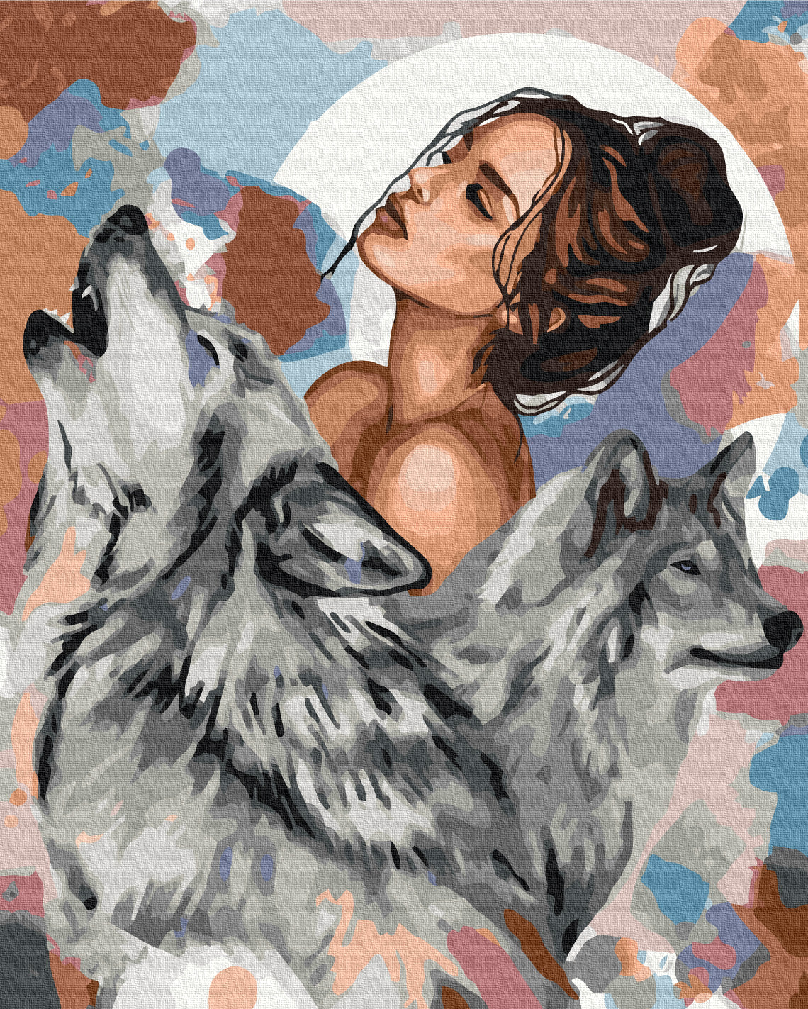 Maalaa numeroin Paint by numbers She-wolves © Olga Bochulynska