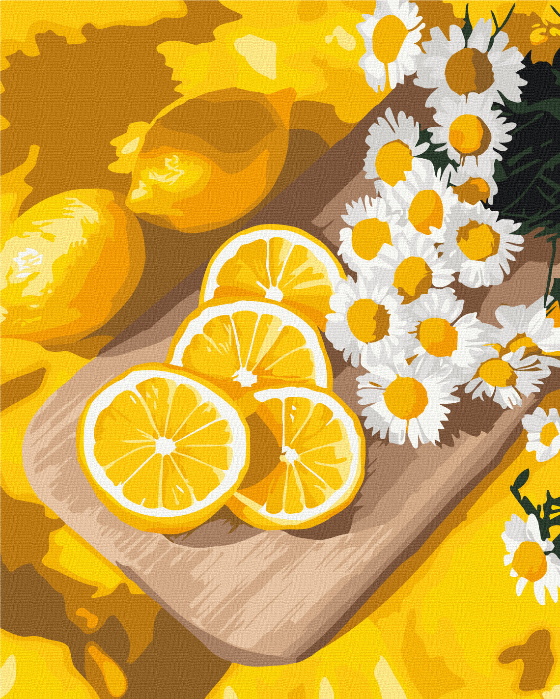 Maalaa numeroin Paint by numbers Juicy lemon