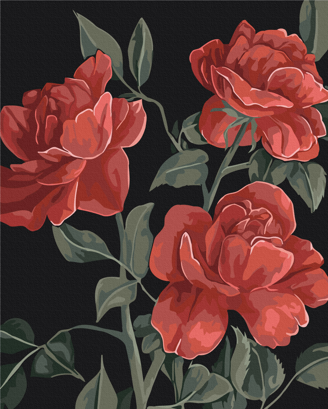 Maalaa numeroin Paint by numbers The red heart of the garden © LUNATART