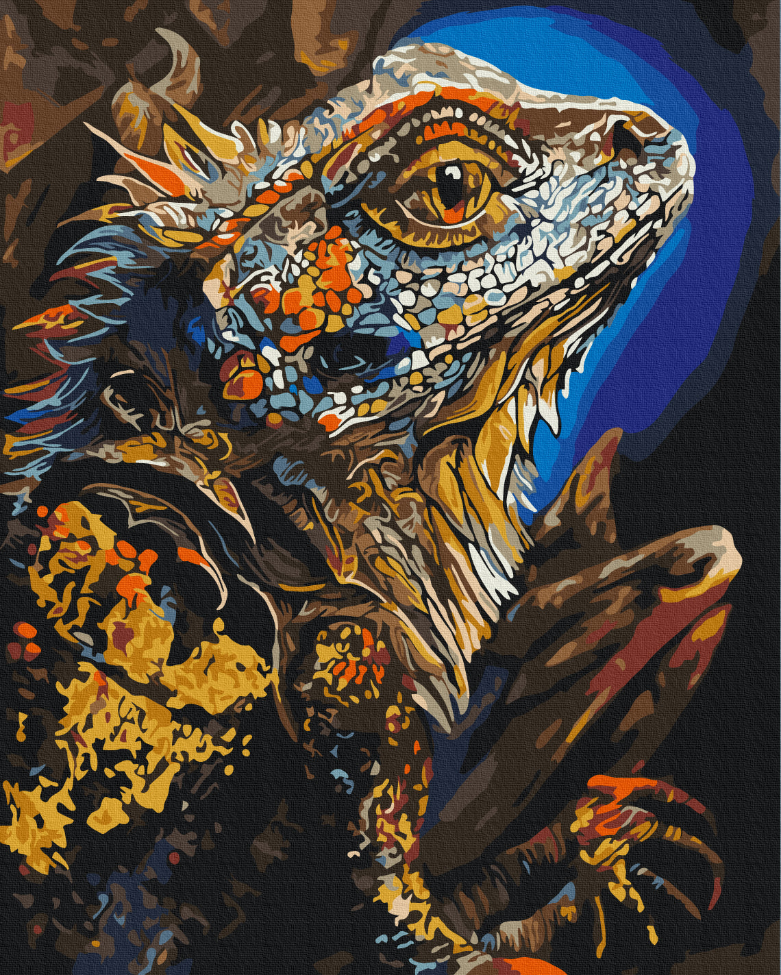 Maalaa numeroin Paint by numbers Expressive lizard © Telonitskaya Kristina
