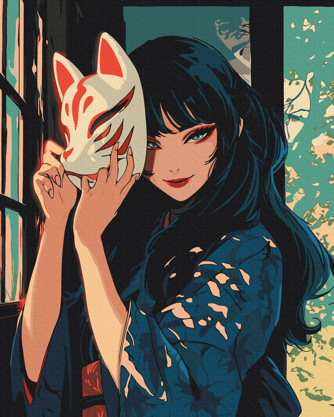 Maalaa numeroin Paint by numbers Kitsune