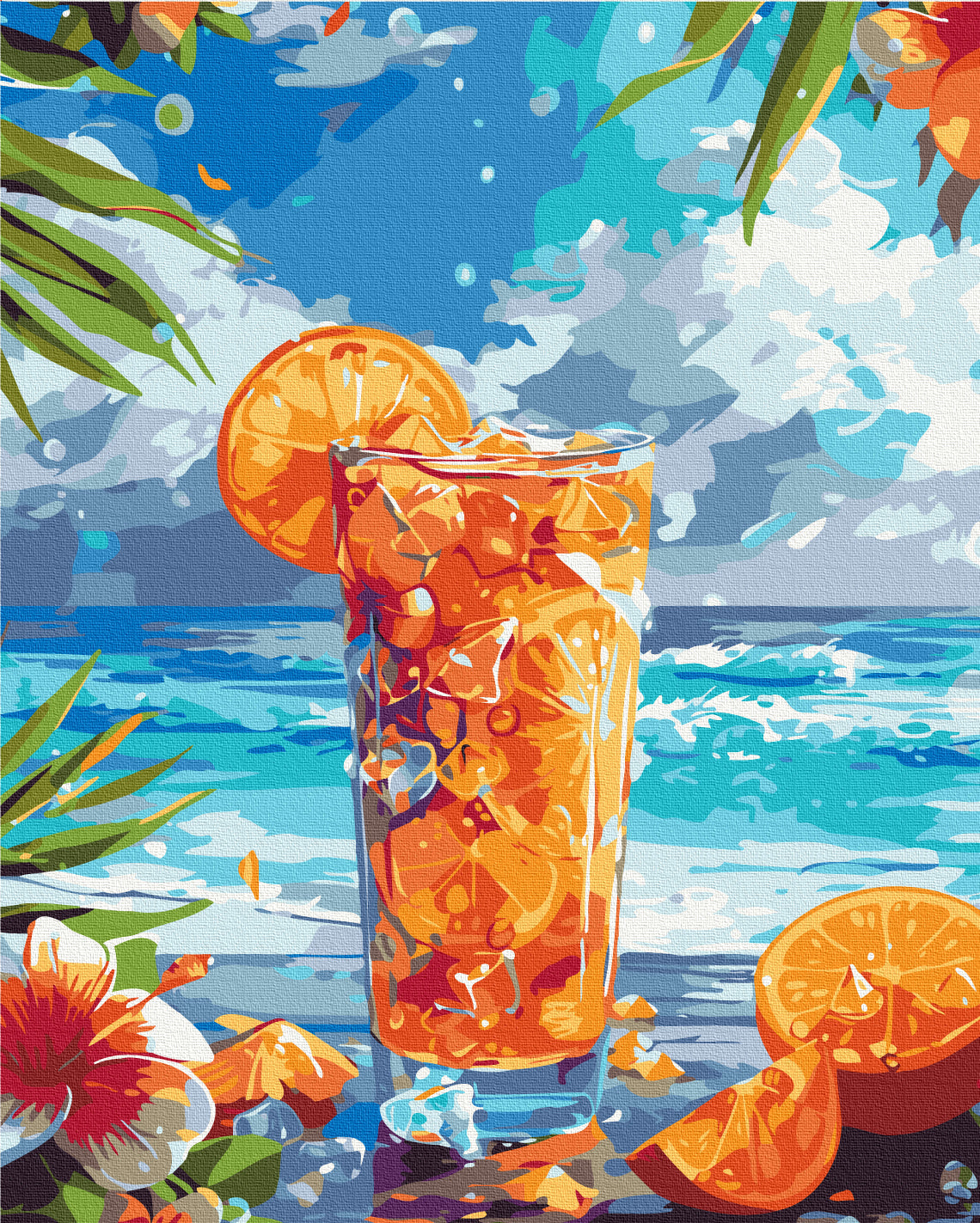 Maalaa numeroin Paint by numbers Refreshing cocktail