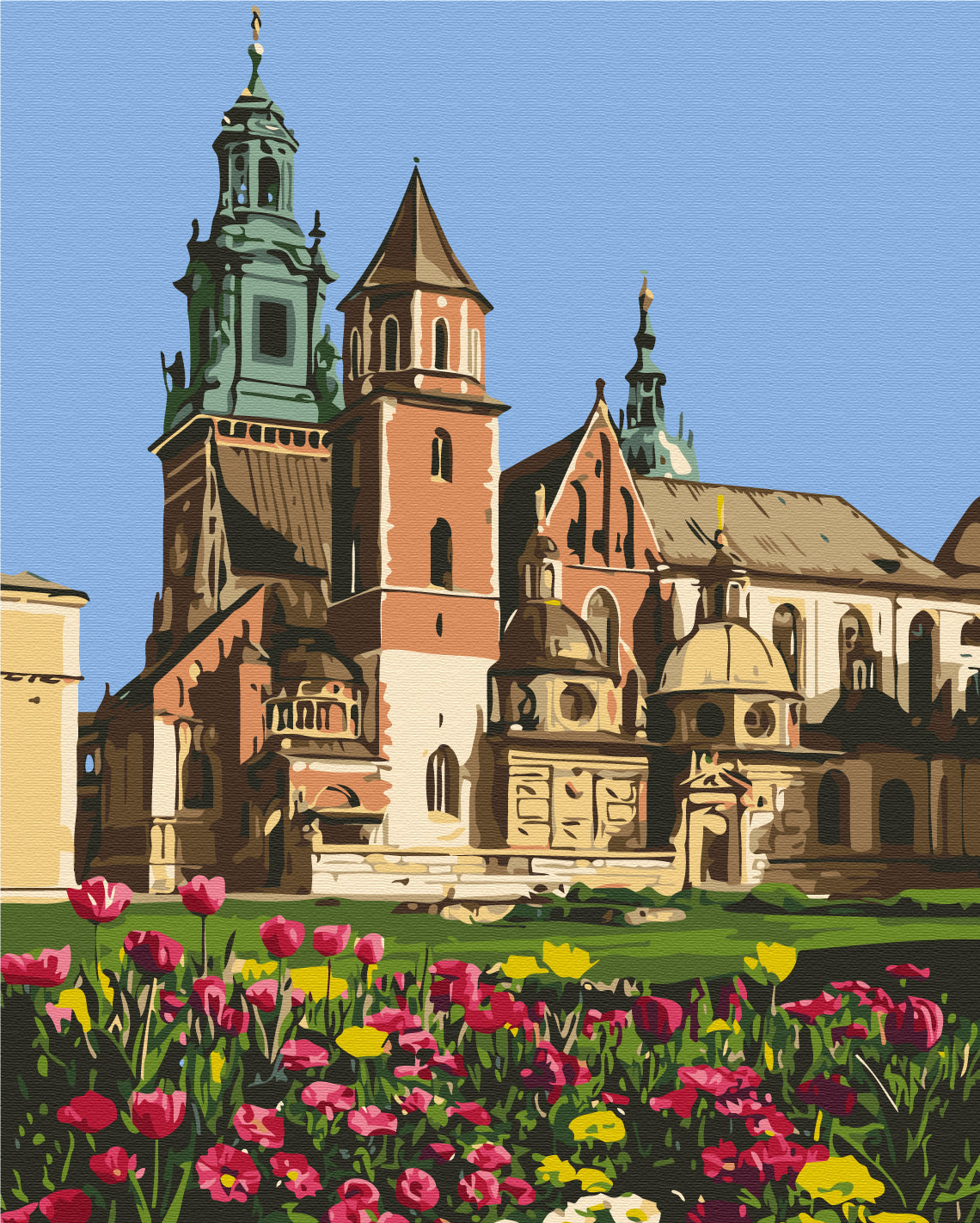 Maalaa numeroin Paint by numbers Wawel Cathedral