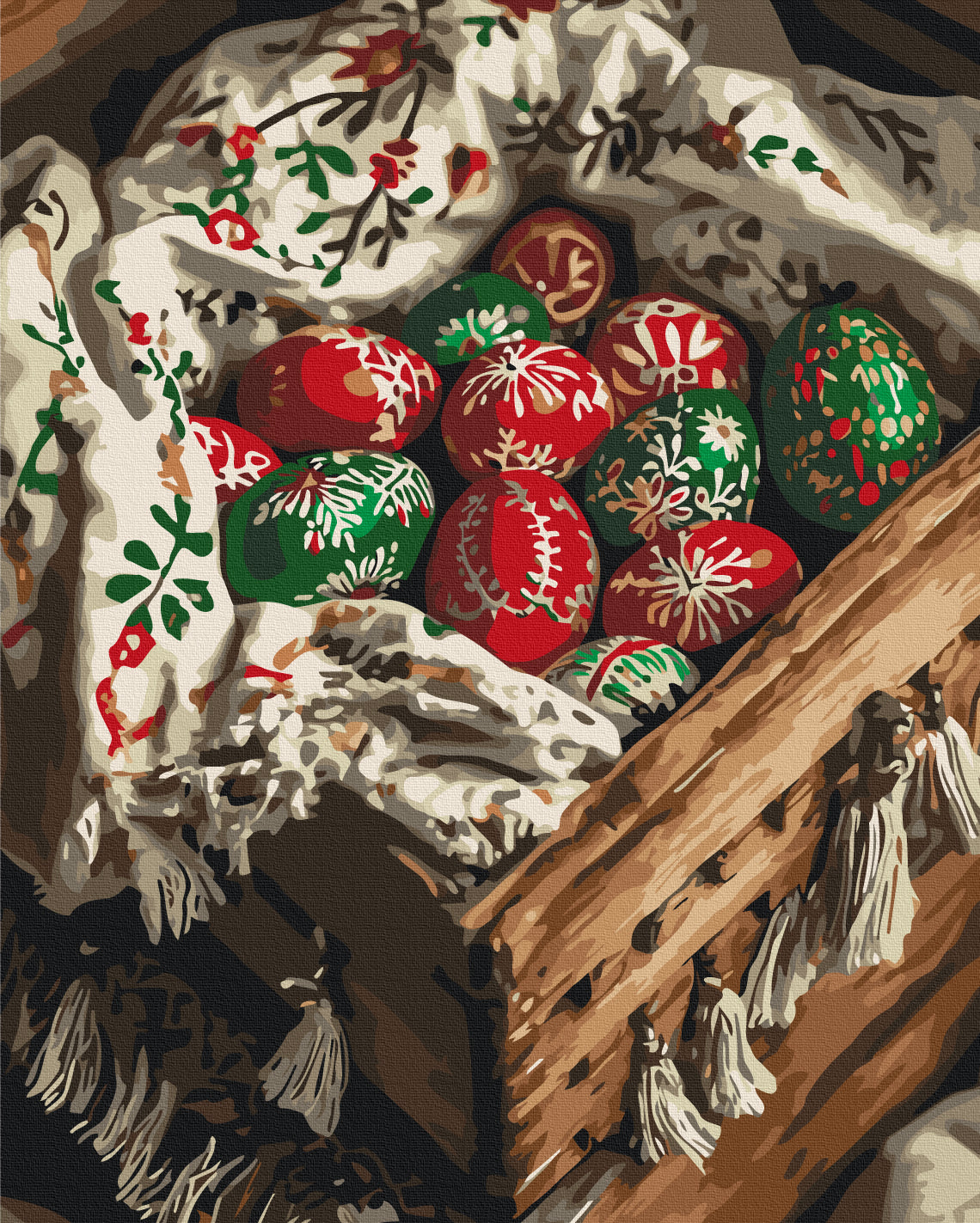Maalaa numeroin Paint by numbers Festive Easter eggs