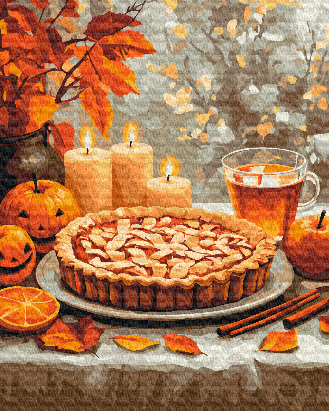 Maalaa numeroin Paint by numbers Apple pie