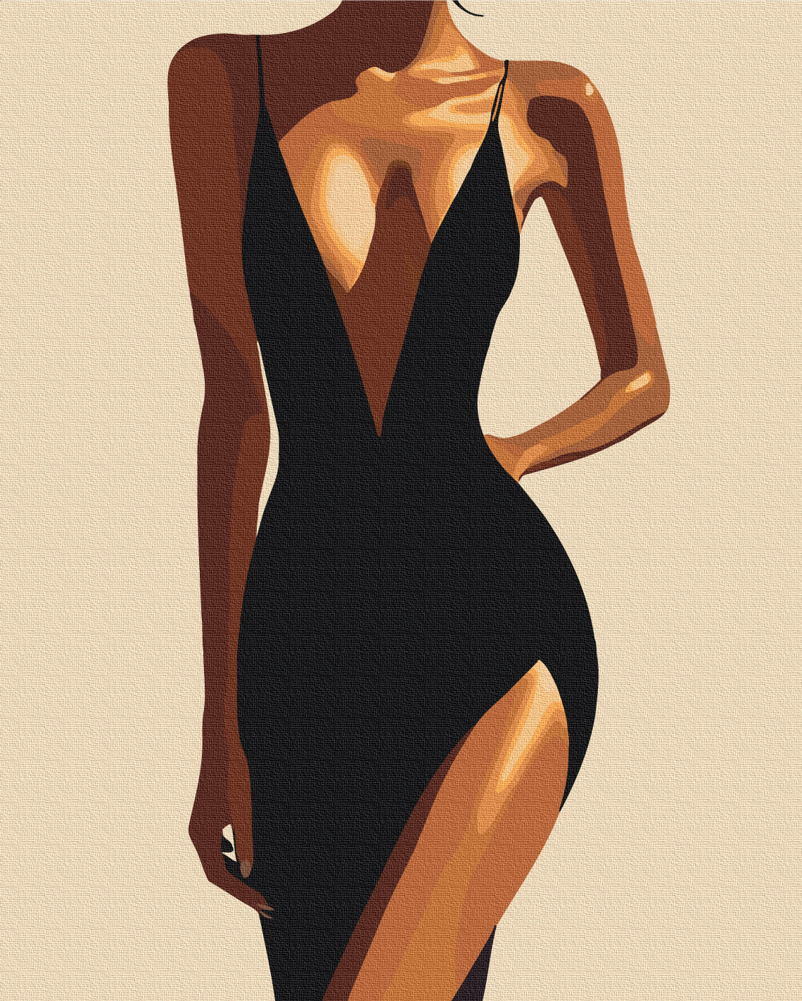 Maalaa numeroin Paint by numbers Charm in black