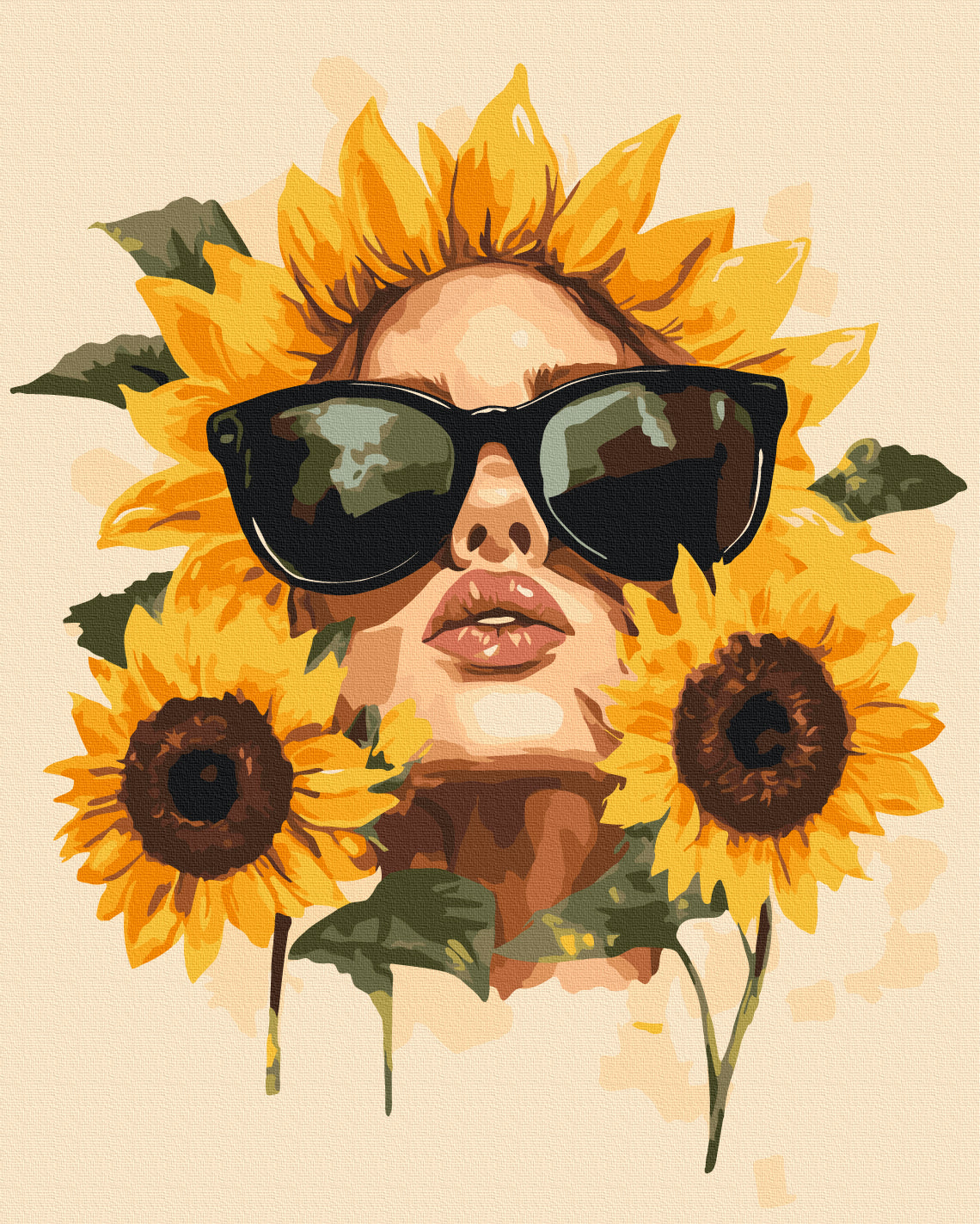 Maalaa numeroin Paint by numbers Sunflower mood