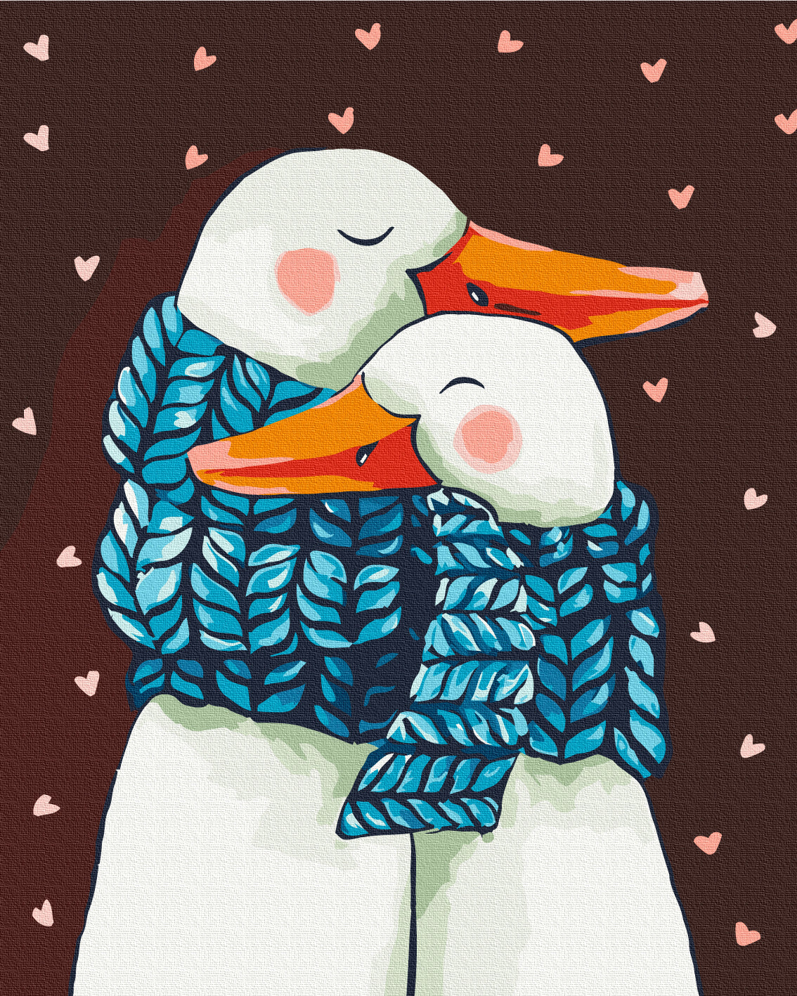Maalaa numeroin Paint by numbers Warm hugs © ANNART