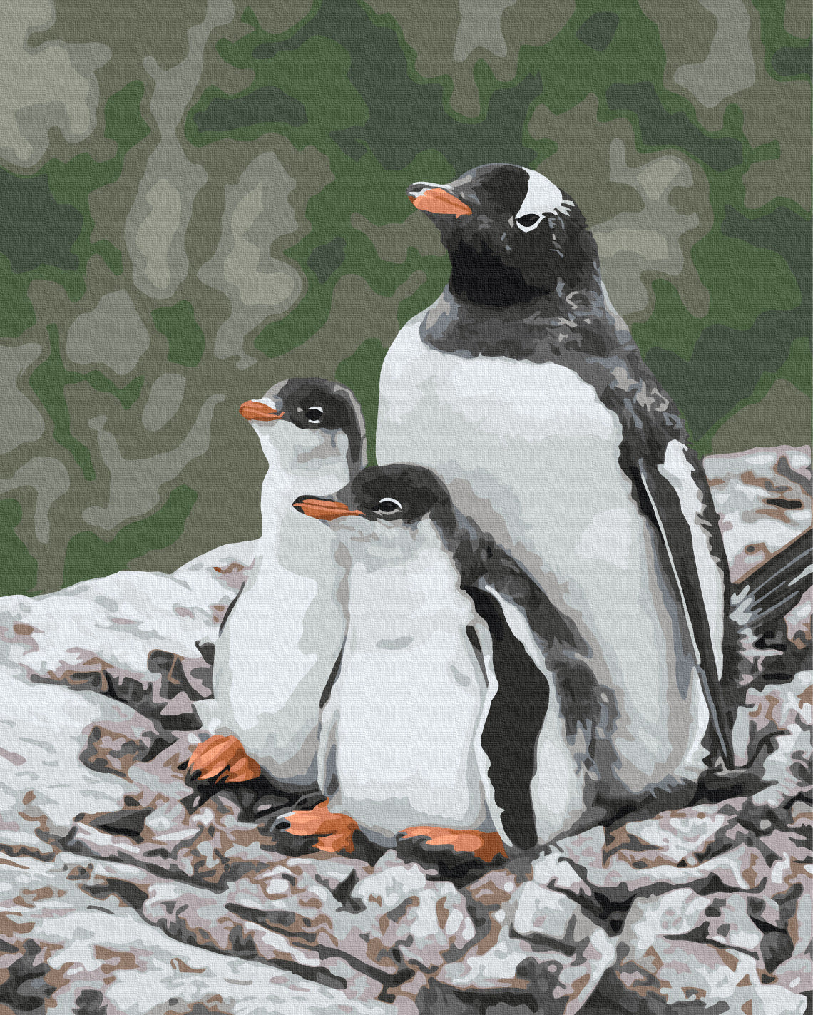 Maalaa numeroin Paint by numbers “The family of sub-Antarctic penguins” © Tatiana Baglay
