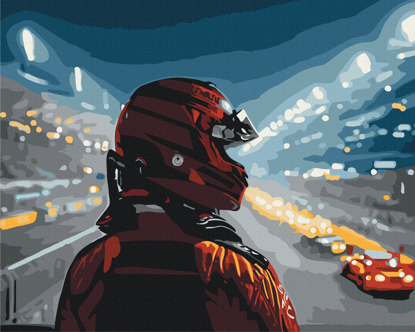 Maalaa numeroin Paint by numbers The pulse of racing