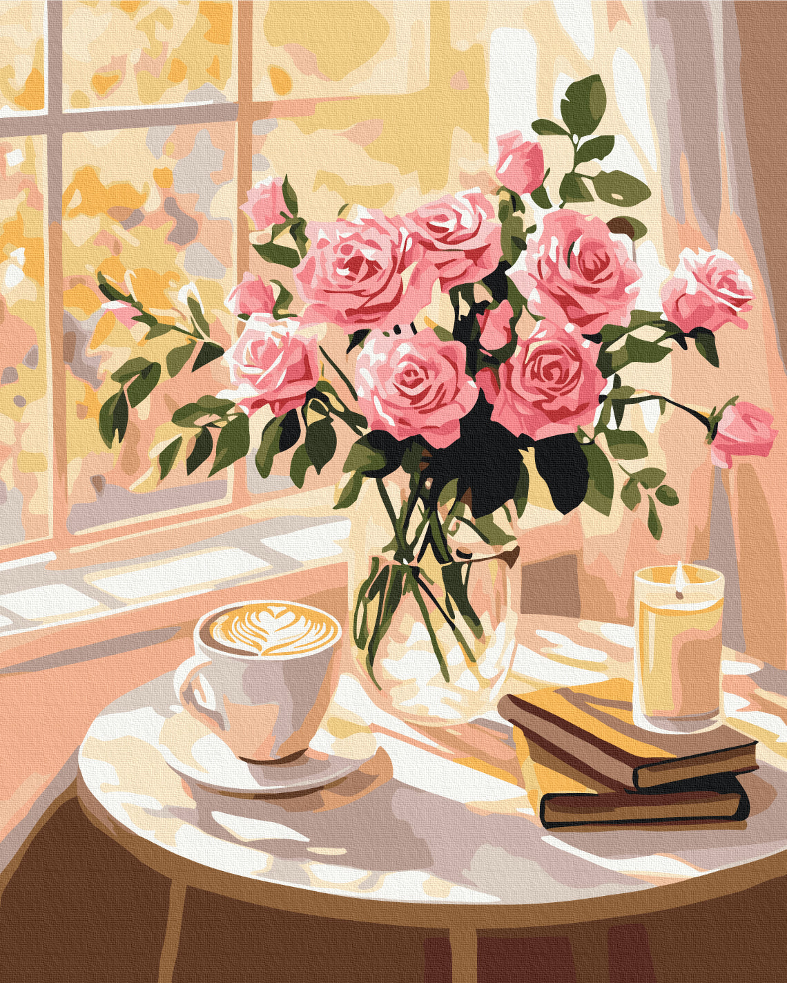 Maalaa numeroin Paint by numbers Morning still life