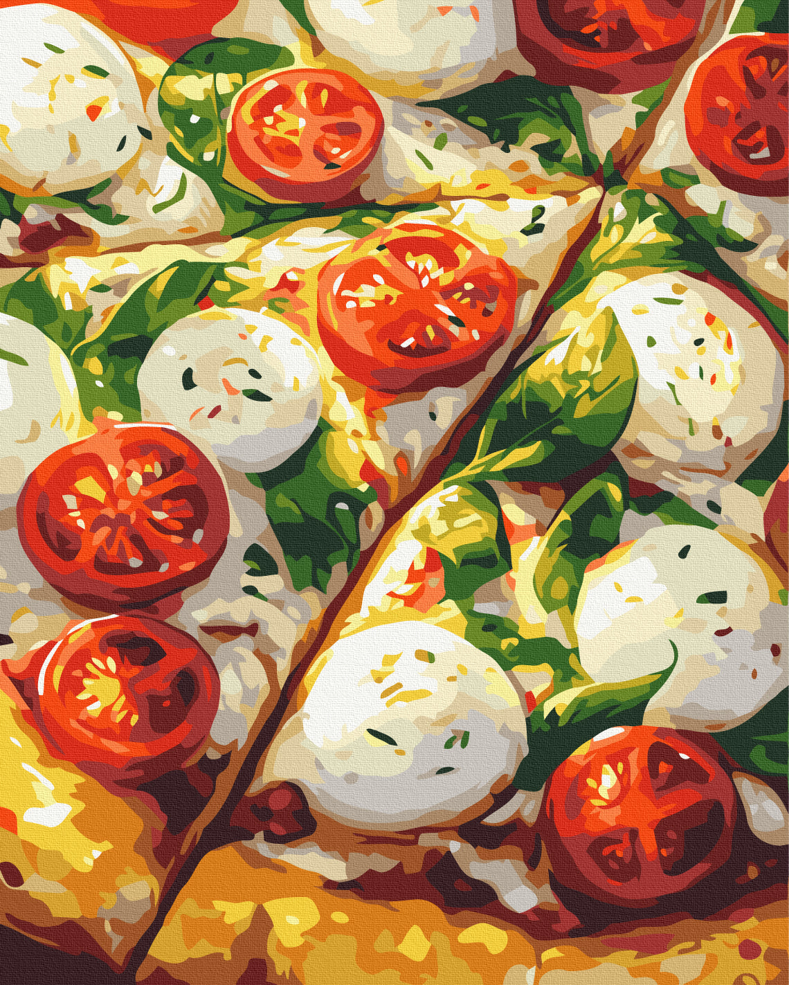 Maalaa numeroin Paint by numbers Italian pizza