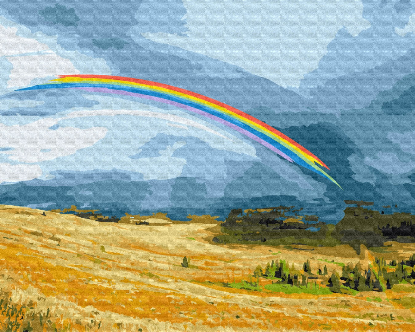 Maalaa numeroin Paint by numbers Rainbow field
