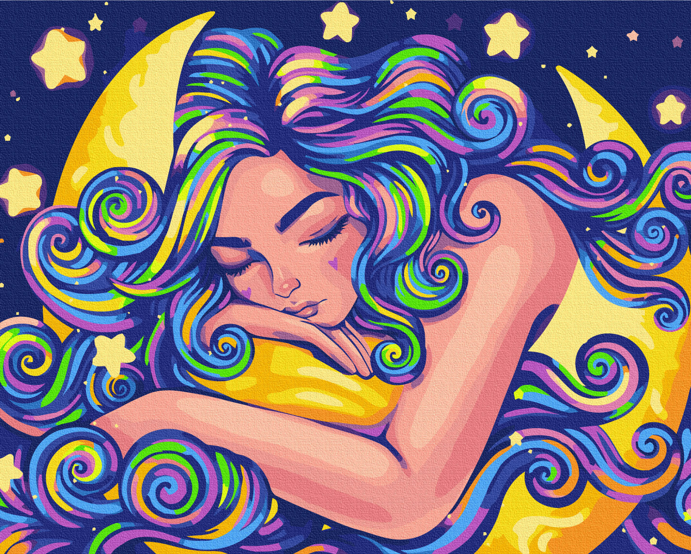 Maalaa numeroin Paint by numbers Neon dream © Polina Skurykhina